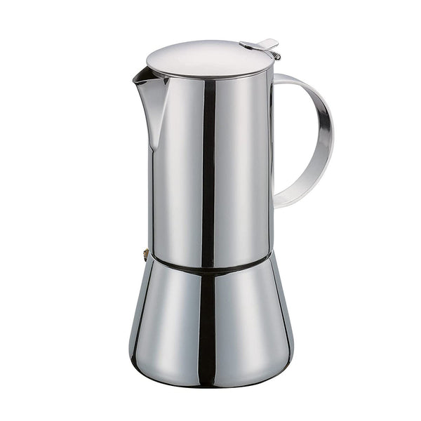 Cilio Aida 10 Cup Stovetop Espresso Maker, Polished Stainless