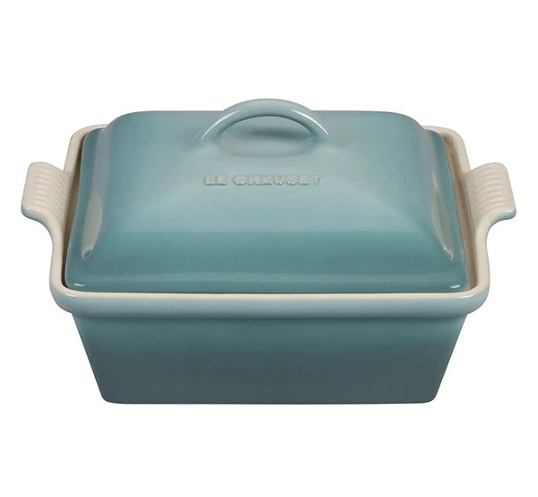 Le Creuset 2.5 qt. (9") Heritage Covered Square Casserole - Sea Salt
