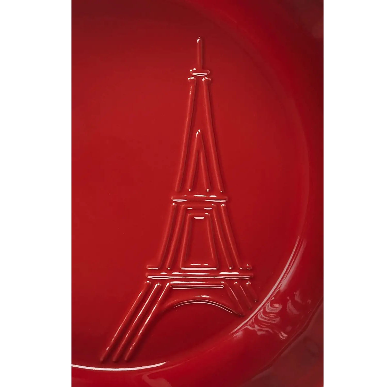 Le Creuset Pie Dish - Cerise w/ Eiffel Tower