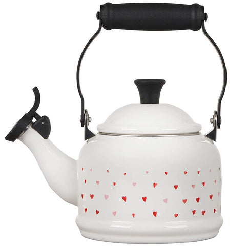 Le Crueset L' Amour Collection: Demi Kettle - White w/ Heart Applique