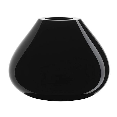 Orrefors Ebon Black Sculpture Vase , 7.5" High x 11.4" Wide