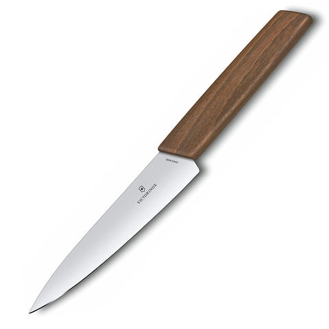 Victorinox Chef's, Swiss Modern, 6" Blade, Walnut
