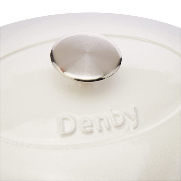 Denby USA Natural Canvas Cast Iron Medium, 4.2 L Oval Casserole