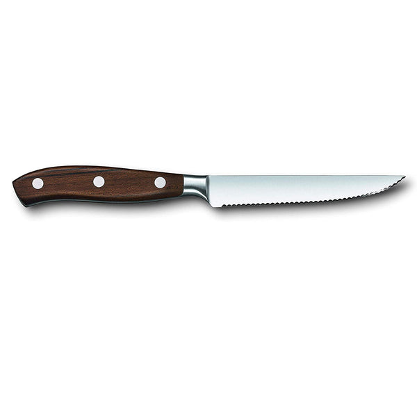 Victorinox Steak, Forged, 4¾" Serrated, Spear Point Blade, Wood