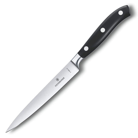 Victorinox Utility, Forged, 6" Straight, Spear Point Blade, Black