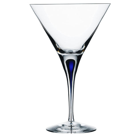 Orrefors Blue Intermezzo 7 Ounce Martini Glass, (Pack of 1)
