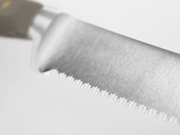 Wusthof Classic 9" Bread Knife, Dbl-Serrated - Velvet Oyster