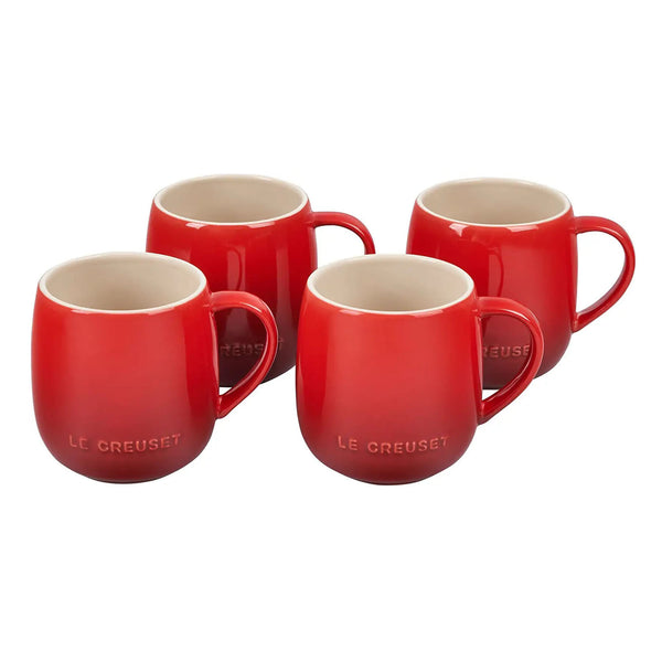 Le Creuset 13 oz. / 380ml Set of 4 Heritage Mugs - Cerise