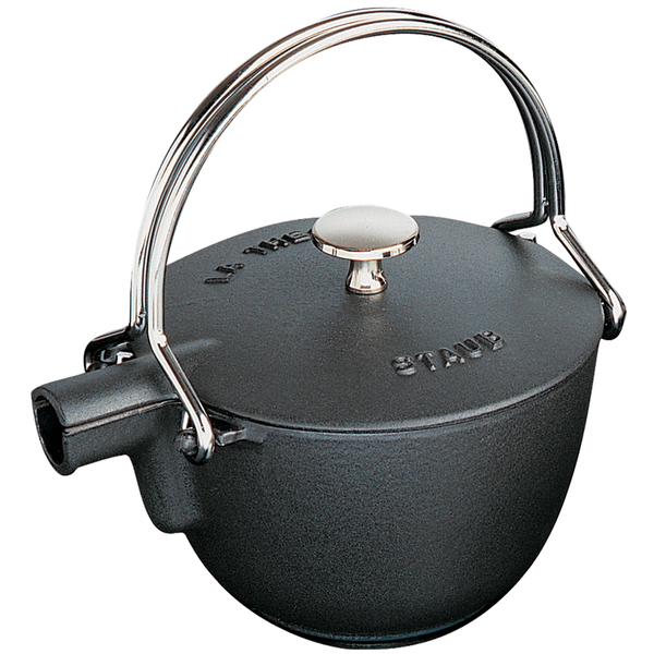 STAUB CAST IRON 1-QUART ROUND TEA KETTLE - MATTE BLACK