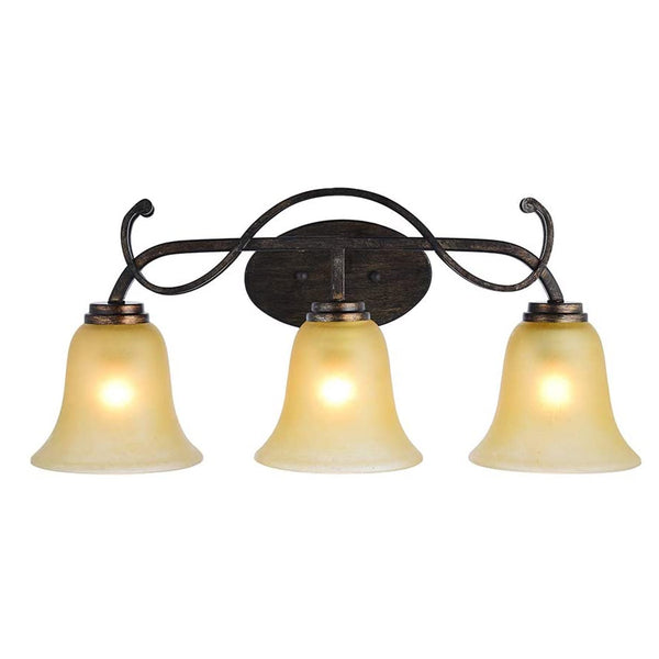 ANKEE 3 Light Vintage Wall Sconce, Retro Lighting Fixtures with Glass Shade for Kitchen Entryway Hallway Dining Living Room