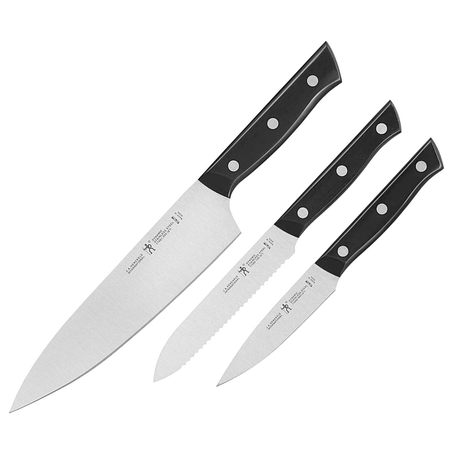 Complete Home Cooking Knife Set 3pc Black