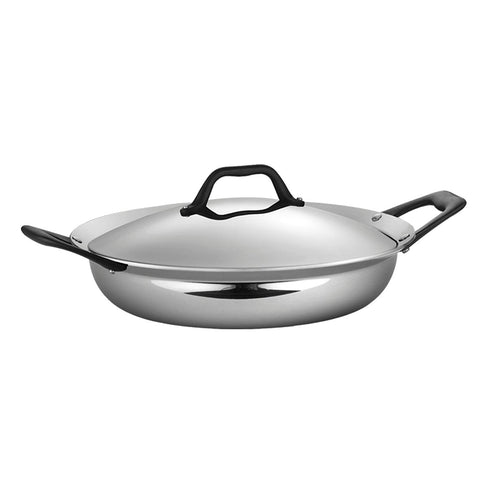 Tramontina Limited Editions Barazzoni 3 Quart Stainless Steel Covered Tri-Ply Clad Everyday Pan