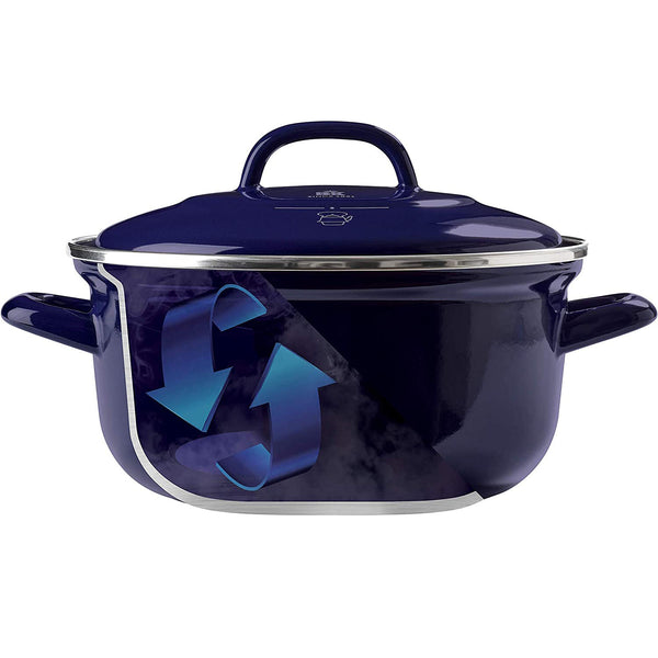 BK Indigo 20cm/2.5 Litre Round Casserole, Cobalt Blue