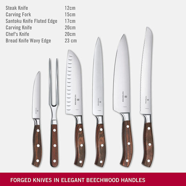 Victorinox Block Sets, Forged, 6-Piece Block Set, Wood