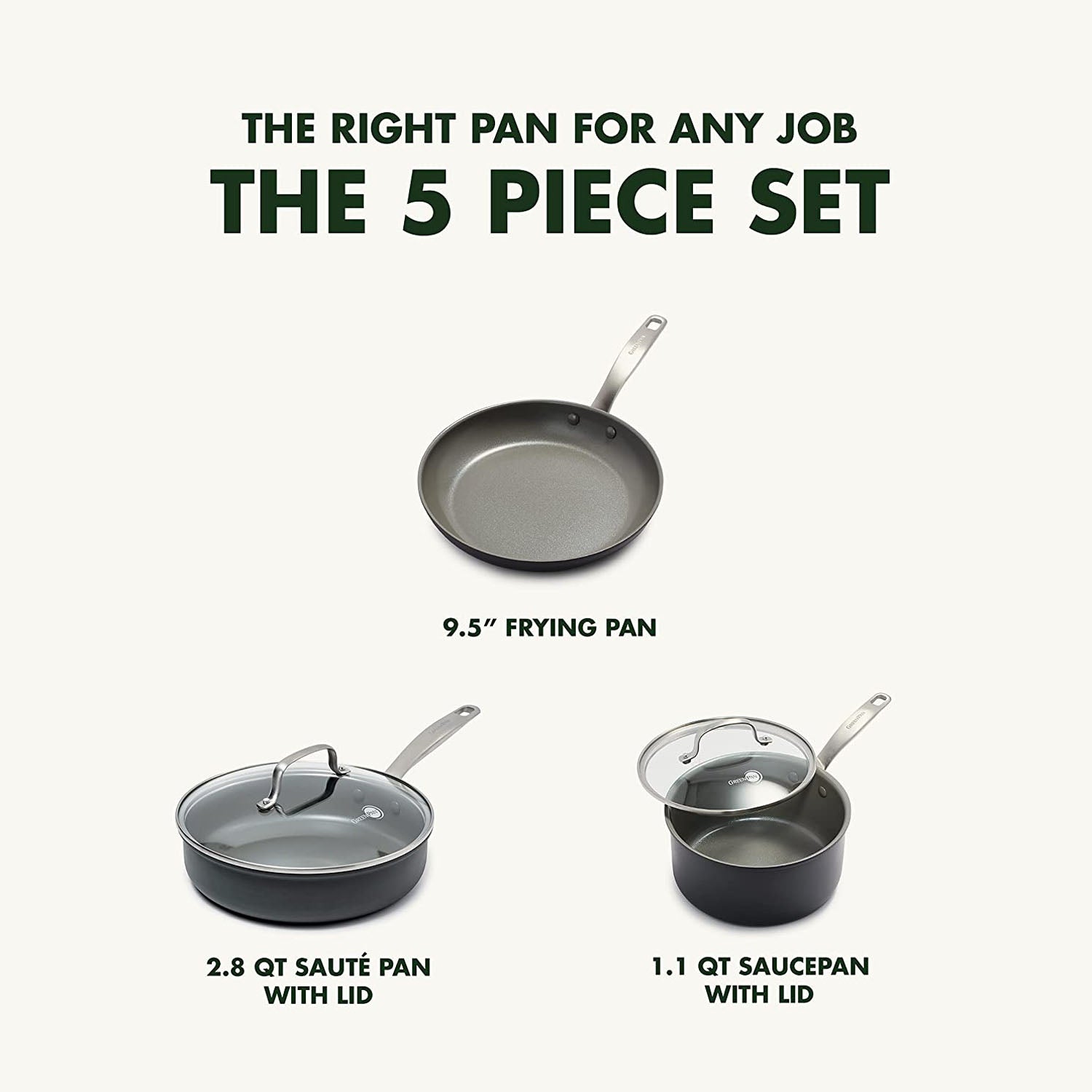 GreenPan Lima Hard Anodized Healthy Ceramic Nonstick 12 Piece Cookware Pots  and Pans Set, PFAS-Free, Oven Safe, Gray