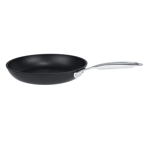 CRISTEL, Exceliss+ Non-Stick coating FREE PFOA/PFOS Fryingpan with anodized aluminum, 3-Ply construction, Brushed Finish, Dishwasher oven safe, all hobs + induction, Castel'Pro Ultralu collection,12".