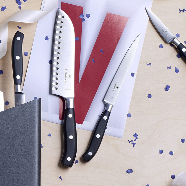 Victorinox Utility, Forged, 6" Straight, Spear Point Blade, Black