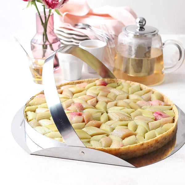 CRISTEL Extras collection 11" Quick Turn Out Flan Tin, 18-10 Stainless Steel