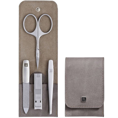 Zwilling Twinox 5Pc Taupe Leather Case Set