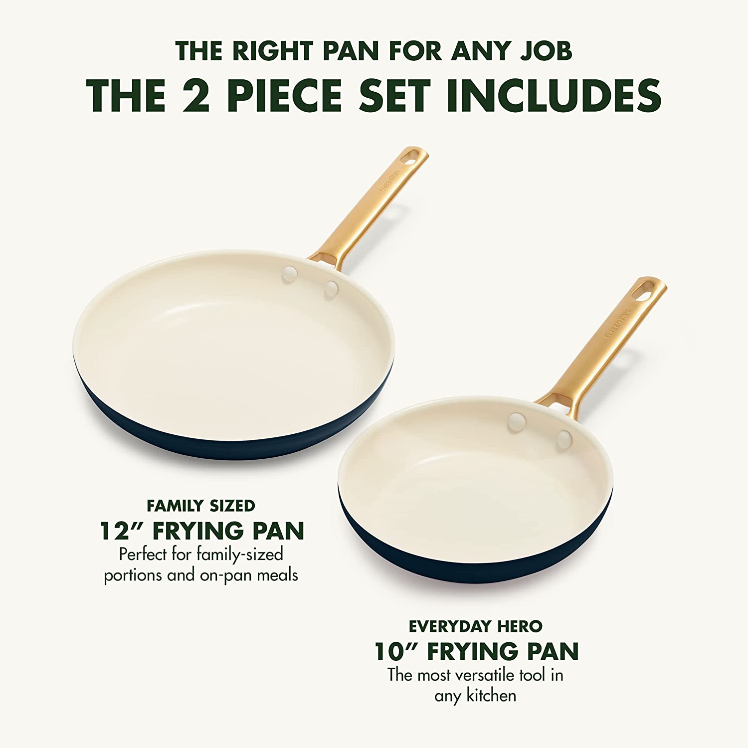 GreenPan - Reserve Ceramic Nonstick 10 & 12 Frypan Set - Twilight