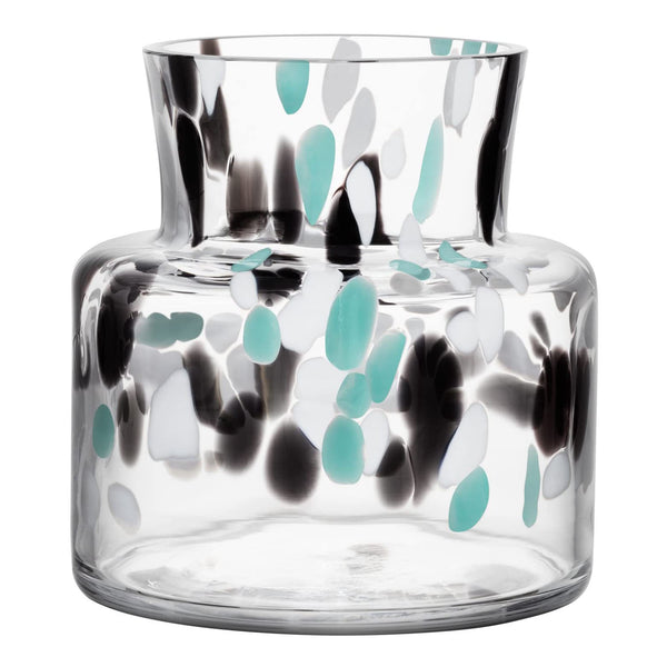 KOSTA BODA GRAN VASE GREEN BLACK