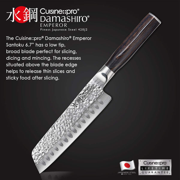 CUISINE PRO DAMASHIRO EMPEROR SANTOKU 17CM
