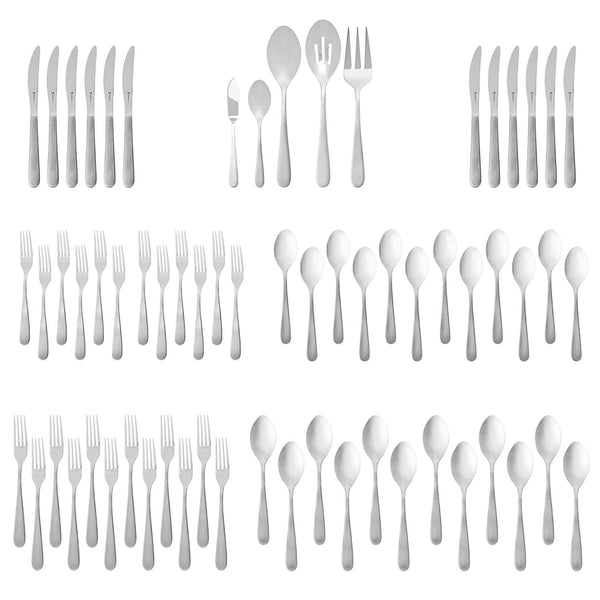 Henckels Flatware Sets Lucena  65Pc 18/10 Stainless Steel Flatware Set