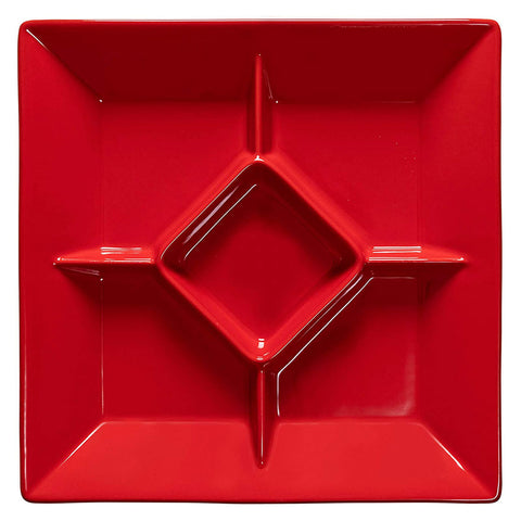 CASAFINA SQUARE APPETIZER TRAY - RED