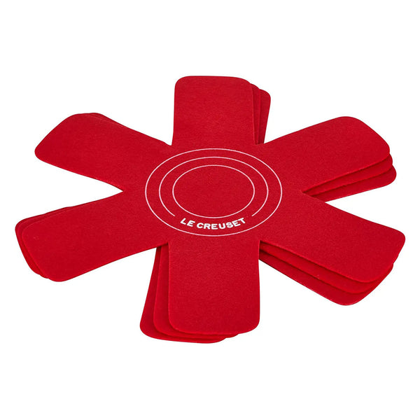 Le Creuset Set of 3 - 15.75" diameter Set of 3 Felt Cookware Protectors - Cerise