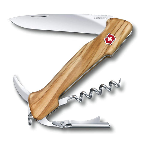 Victorinox Swiss Army Knife, Wine Master with Leather Pouch, Olive