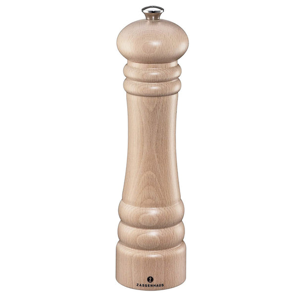 Zassenhaus Berlin 9.4 Inches Wood Mill Refillable Pepper Grinder, Natural