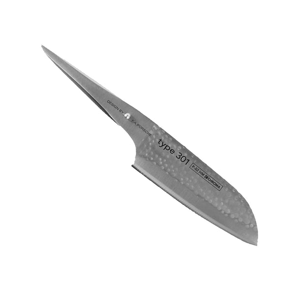 Chroma Type 301 F.A. Porsche 7 1/4" Santoku Hammered Finish