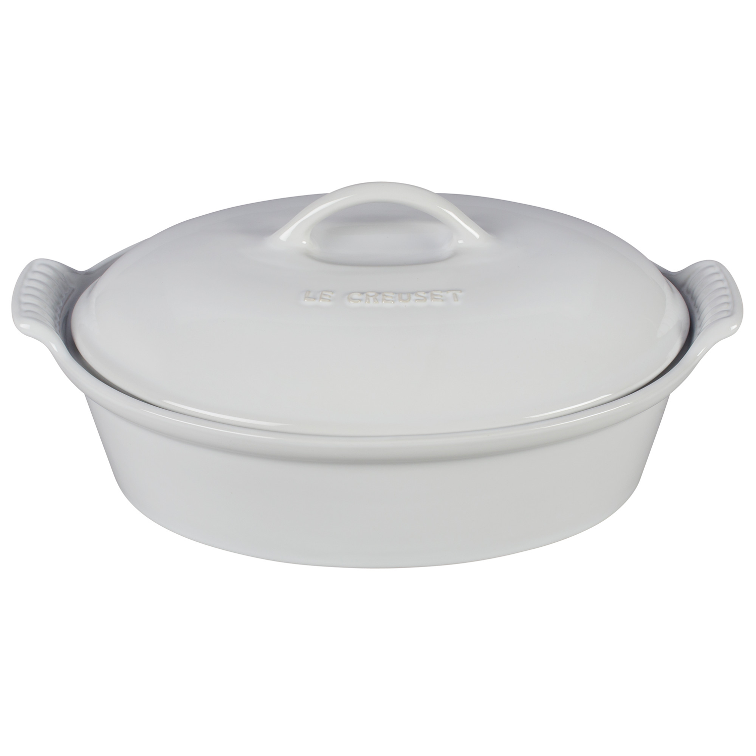 Le Creuset 4 qt. Oval Heritage Covered Casserole | White