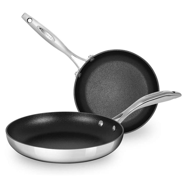 Scanpan HaptIQ 2-Piece 8" and 10.2" Stainless Steel-Aluminum Fry Pan Set