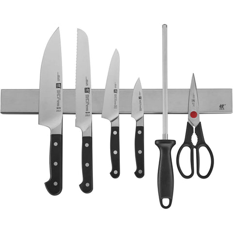 ZWILLING J.A. HENCKELS PRO 7-PIECE KNIFE SET WITH 17.5" STAINLESS MAGNETIC KNIFE