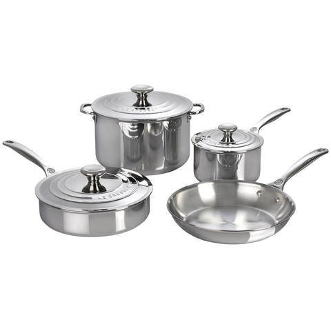 LE CREUSET 7-PIECE STAINLESS STEEL SET