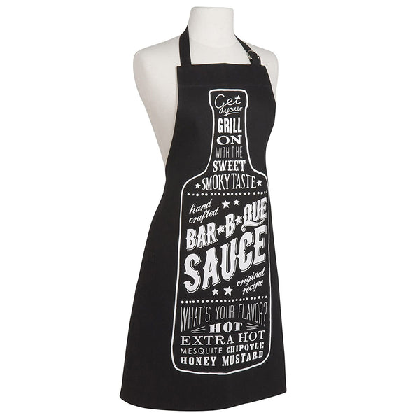 Now Designs Basic Cotton Kitchen Chef's Apron, BBQ Sauce