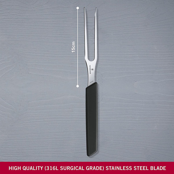 Victorinox Carving, Swiss Modern, 6" Carving Fork, Black