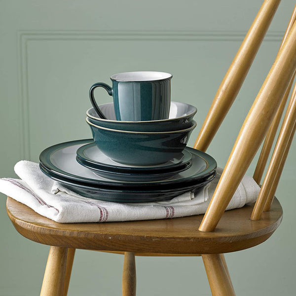 Denby Greenwich Set of 4 (One size) Beakers Coffee Mug Set, Emerald green