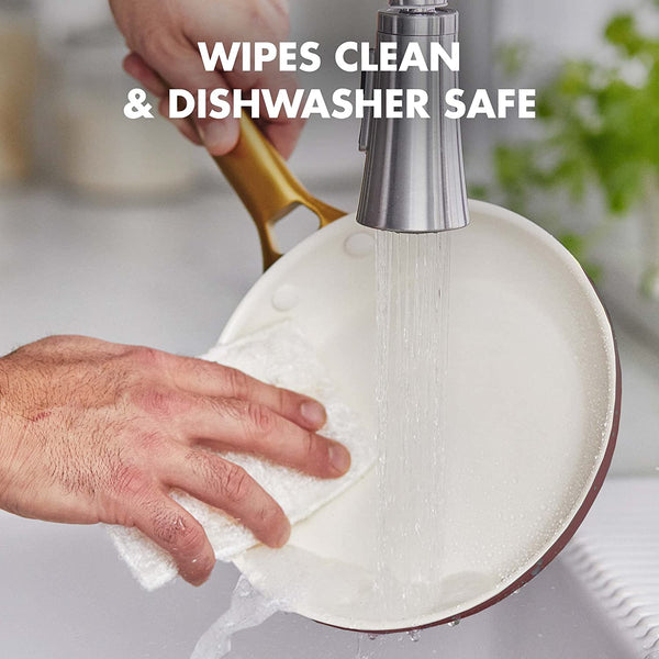 GreenPan Reserve Hard Anodized Healthy Ceramic Nonstick 10" and 12" Frying Pan Skillet Set, Merlot Purple