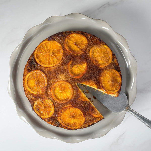 CASAFINA RUFFLED PIE DISH - GRAY