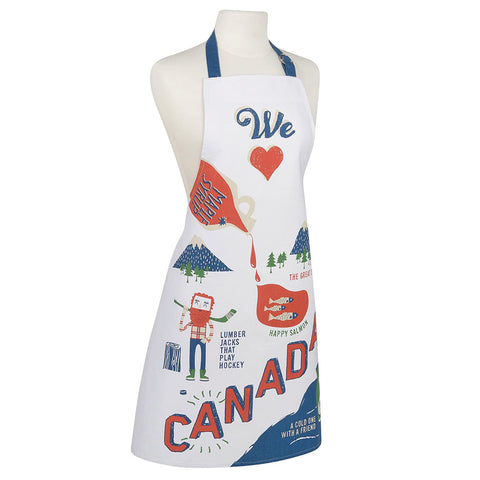 Now Designs Basic Cotton Kitchen Chef's Apron, O Canada!