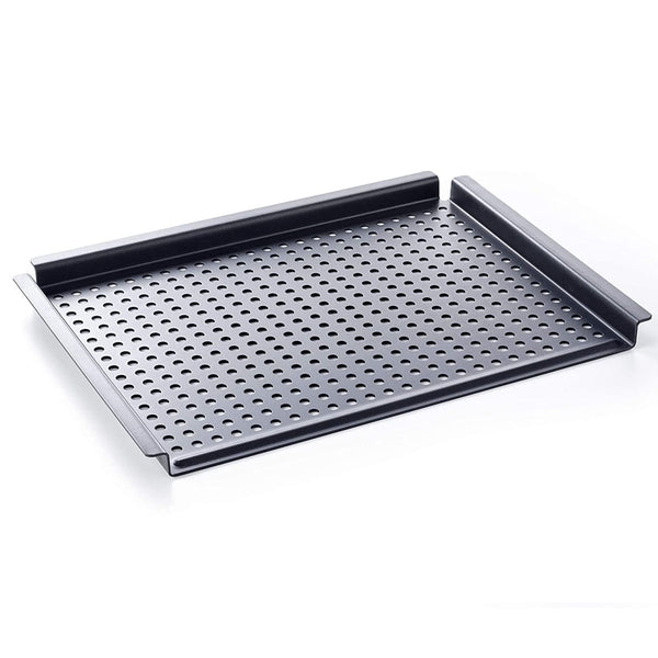 BK Black Steel Preseasoned Carbon Steel BBQ Grill Tray, 17"