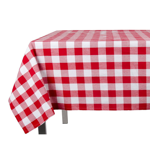 Now Designs 55 by 55-Inch Picnic Check Tablecloth, Poppy
