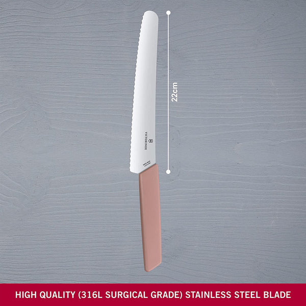 Victorinox Bread, Swiss Modern, 8.5" Blade, Apricot-Rose