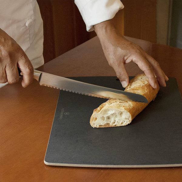 Victorinox Bread, Forged, 9" Curved, Serrated Blade, Black