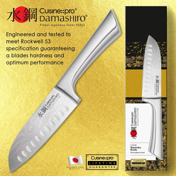 CUISINE PRO DAMASHIRO SANTOKU KNIFE 14CM