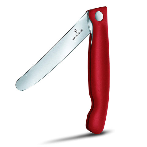 Victorinox Paring - Foldable, Swiss Classic, 40.5" Straight, Round Blade, foldable, Red
