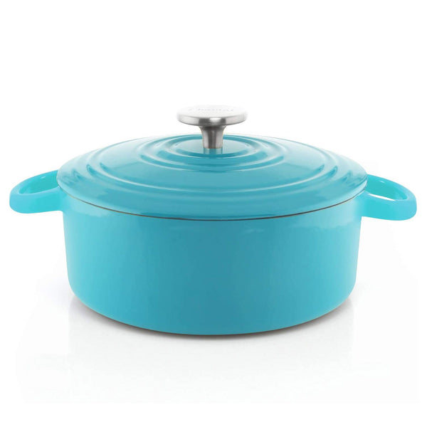 Chantal 3 qt. Round Cast Iron Dutch Oven - Sea Blue