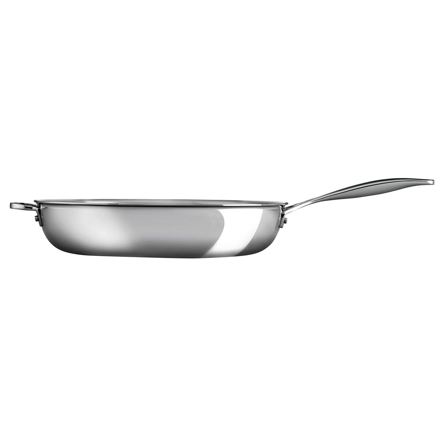 Le Creuset 12 inch Stainless Steel Frypan Bundle with Glass Lid SS Knob